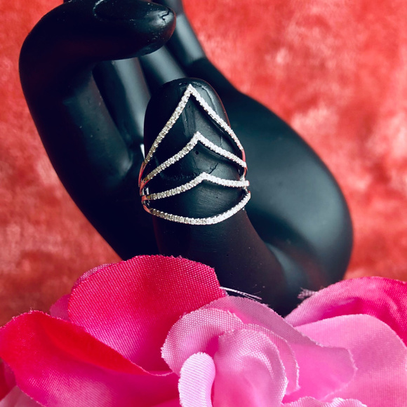 Genuine Diamond 14K WG Ring .35 cts - Picture 2 of 5